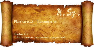 Maruncz Szemere névjegykártya